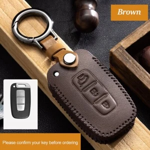 Funda protectora de cuero genuino con llave de coche para Hyundai Solaris HB20 Veloster - Imagen 1 de 6