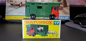 1960s Matchbox Lesney 17 AEC Horsebox Horse BPW IN F Type BOX Original (1) - Picture 1 of 12