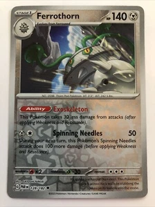 Pokémon TCG Paradox Rift Ferrothorn Reverse Holofoil 128/182 NM - Picture 1 of 2