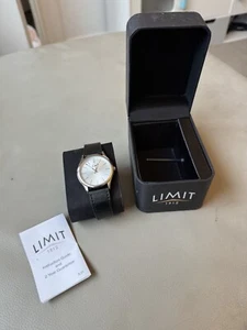 Men’s LIMIT Black Leather Strap Wristwatch NEW & Boxed - Picture 1 of 8