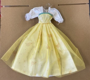 Quality White Yellow Princess Puffy Ball Gown Wedding Made For Dolls Uk Seller - Picture 1 of 1