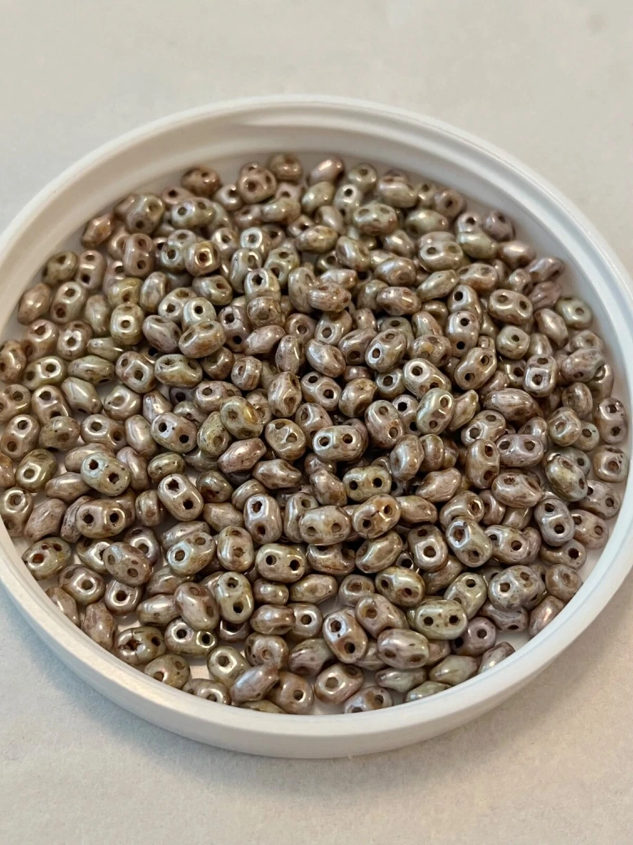 50g Böhmische Glasperlen-Mix – Blau, Violett, Pink, Matt & Glänzend