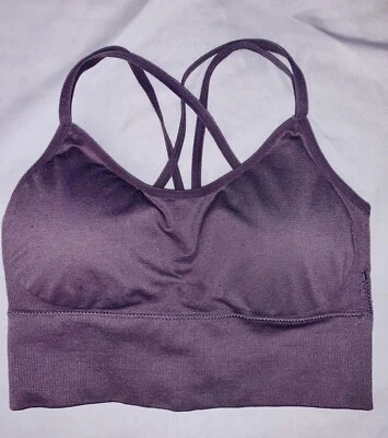 Womens Knit Sports Bra Athletic Gym Running Yoga Crop - Sz L - Image 1 of 4