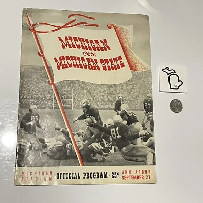 1941 MSU Spartans @ Michigan Wolverines WESTFALL Football Program UM UofM FR+ - Image 1 of 4