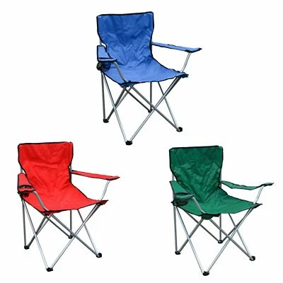 Anglersessel Faltbar Campingstuhl Klappstuhl Angler Regie Sessel Getränkehalter  - Bild 1 von 4