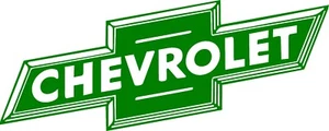 CHEVROLET BOWTIE VINYL DECAL in GREEN 8.5" w x 3.4"h - Picture 1 of 1