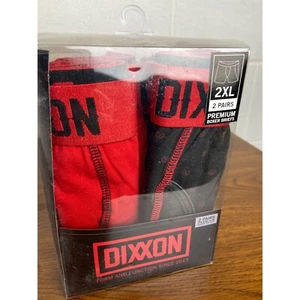 DIXXON Boxer Briefs 2-Pack Premium Underwear Red Black Mens 2XL - Picture 1 of 2
