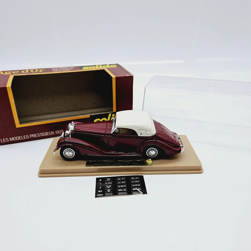 Solido 1939 Mercedes 540K Maroon Diecast Model Car in Original Box  - Image 1 of 4