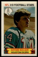 1980 STOP-N-GO 3D CARD GIFFORD NIELSEN 3 HOUSTON OILERS #17