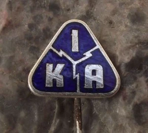 Antique IKA Installationen Kabel und Apparate Leipzig Vintage Radio Pin Badge  - Picture 1 of 4