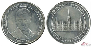 Venezuela 100 Bolivares 1986 / J.M. Vargas / 31,10 gr. plata en capsula S/ - Picture 1 of 1