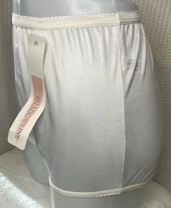 Shadowline White Nylon Full Classic Granny Panty Briefs Sheer Sissy 6 M 17042 - Picture 1 of 10