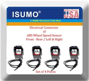 4 X Connector of ABS Wheel Speed Sensor Front Rear L/R Fits:Land Rover LR2 08-15 - Bild 1 von 1