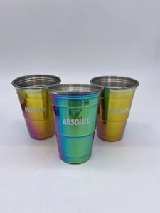 Rainbow Heavy Stainless Steel Party Cups, 16oz Set of 3 Unicorn Cups - Picture 1 of 9