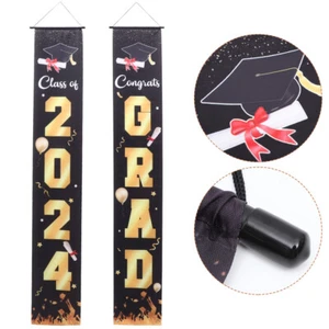 Graduation Porch Sign 2023 Grad Couplets Graduation Door Porch Adorn - Picture 1 of 11