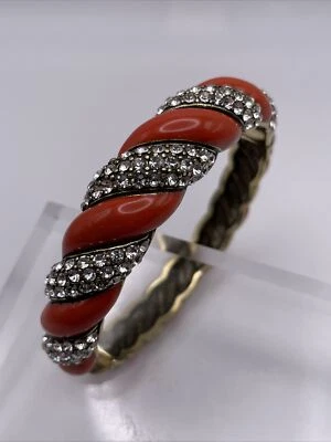 Pulsera HEIDI DAUS Sag Harbor Elegancia Cristal Esmalte - Coral S/M - Nueva con Etiquetas Foto 1 de 4