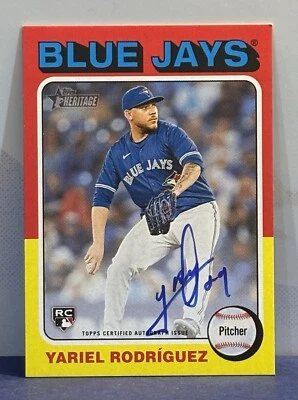 2024 Topps Heritage High Number Yariel Rodriguez On Card Autograph (RC) ROA-YR - Image 1 of 2