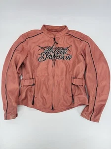 Harley-Davidson Women's Pink Mesh Motorcycle Riding Jacket Size Medium - Picture 1 of 9