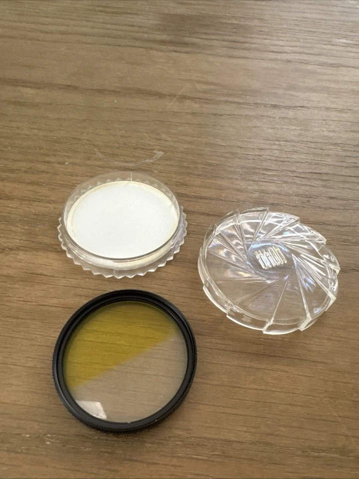 New Vintage HOYA 48mm Half YELLOW FILTER Japan Yellow Half Color/Clear - Image 1 of 4