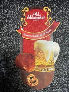 Vintage Old Milwaukee Beer Cardboard Counter Top Display Sign 1976 Schlitz - Picture 1 of 12