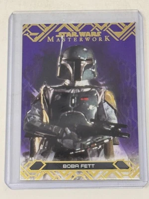 STAR WARS 2017 TOPPS MASTERWORK 50 PURPLE PARALLEL BASE BOBA FETT 40/50 - Image 1 of 3