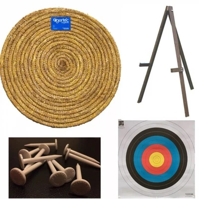 Paquete objetivo pajita Egertec 128 cm. Objetivo, soporte, caras, alfileres y entrega gratuita - Imagen 1 de 4