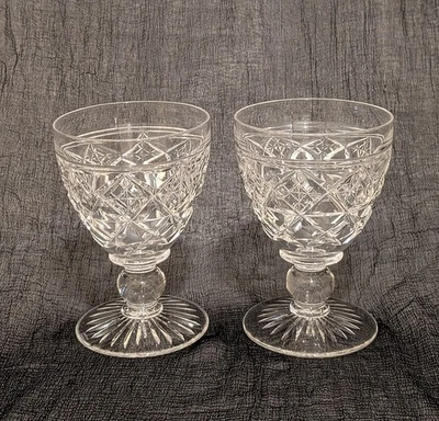 Stuart Crystal Waverley Wine Glasses X2 Excellent Condition - image 1 of 4