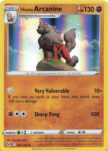 Pokemon - Hisuian Arcanine #084/196 - SWSH11: Lost Origin Holo - Picture 1 of 2