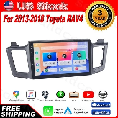 Fit For 2013-2018 Toyota RAV4 Apple Carplay Android 13 Car Stereo Radio GPS Navi - Изображение 1 из 4