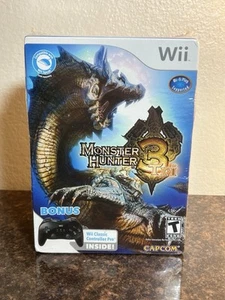 NEW Nintendo Wii Monster Hunter 3 Tri Limited Box Classic Controller Pro READ - Picture 1 of 13