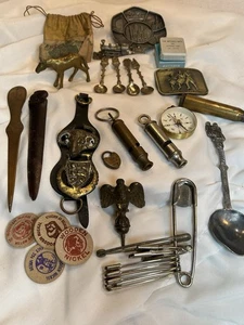 Trödel Schubladen verschiedene Vintage Lot Messing Zinn mehr  - Bild 1 von 22