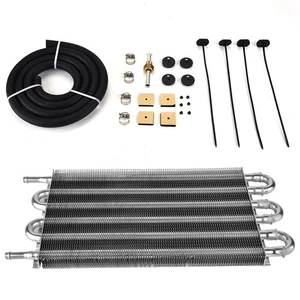 › Car 6 Row Remote Transmission Oil Cooler Kit Auto Manual Radiator Converter - Picture 1 of 7