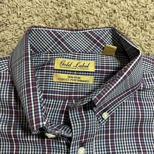Roundtree & York Gold Label Oberhemd Herren XL mehrfarbig kariert bügelfrei LS - Bild 1 von 10