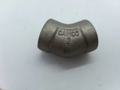 CAMCO 3/4" STAINLESS STEEL 45° ELBOW FEMALE/FEMALE NNB - Image 1 of 3