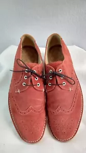 Oxford Ted Baker Jamfro Brogue Derby gamuza roja 3 ojos con cordones para hombre 11-11.5 - Imagen 1 de 7