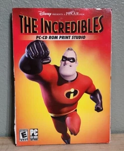 The Incredibles PC CD-ROM Print Studio Disney Pixar Windows 98/Me/XP Sealed - Picture 1 of 4