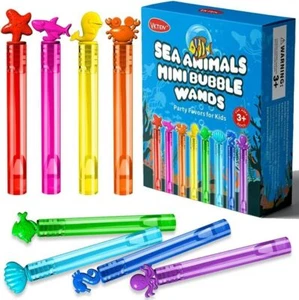 2-Pack of 32Pcs Sea Mini Bubble Wands Assorted 8 Style 8 Color Bubble Party G128 - Picture 1 of 7