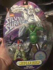 1997 Silver Surfer Meegan Alien 8” Figure with Earth Tremor Detector 30th Anniv - Picture 1 of 1