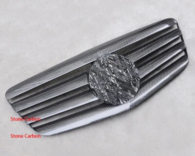 Carbon Fiber+ABS Front Grille Grill Fit For Benz E Class W211 07-09 - Image 1 of 2