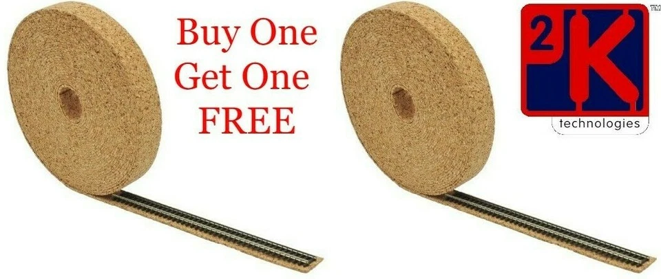 2K Buy 1 Get 1 FREE Offer 00 Gauge Cork Roll Track Underlay 10m L x35mm W x2mm T - Image 1 of 4