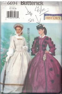 6694 UNCUT Butterick SEWING Pattern Misses Civil War Gone with the Wind Gown Top