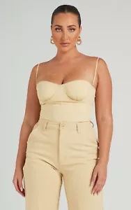NWT Danielle Bernstein Underwire Corset Top Taupe 4 - Picture 1 of 11