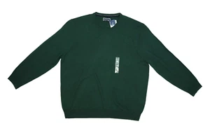 Club Room Solid Crew Neck Merino Wool Blend Sweater Hunter Green Mens XXL - Picture 1 of 11