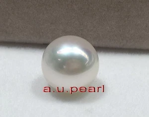 Ciondolo Australia Top VERO perfetto tondo BIANCO 11-12MM SFUSO PERLA del Mare del Sud - Foto 1 di 6