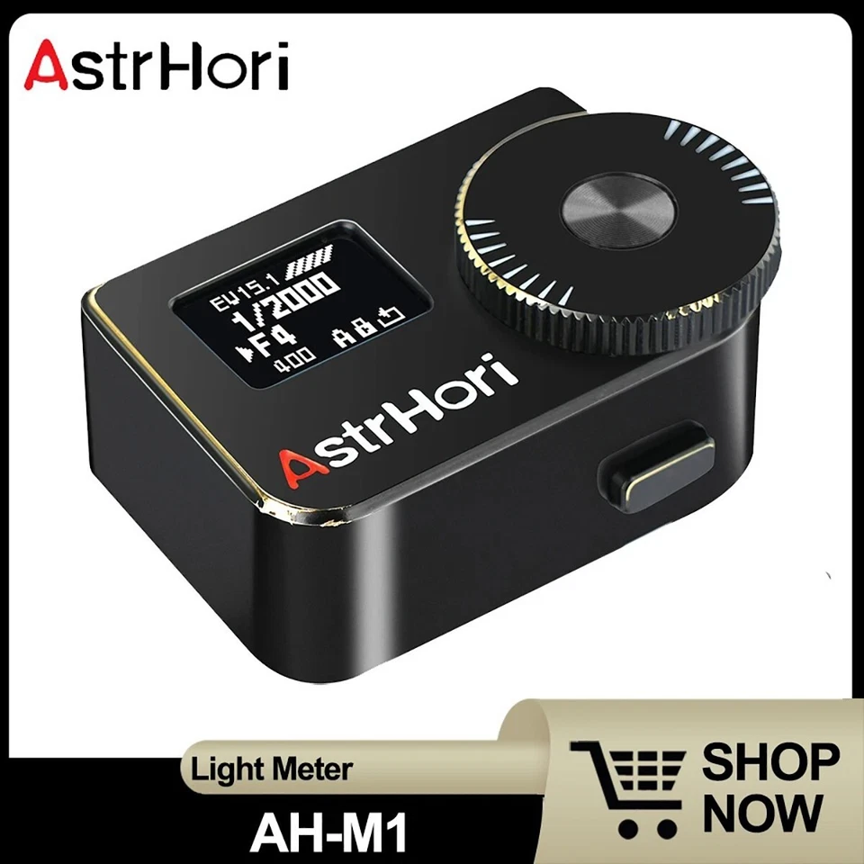 AstrHori AH-M1 Light Meter 0.66"OLED Display Real-time External Camera Cold Shoe - Image 1 of 4
