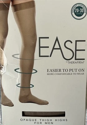 EASE THIGH HIGH COMPRESSION- MEDIUM LONG 20-30mmHg KHAKI / BEIGE 55629 - Image 1 of 4