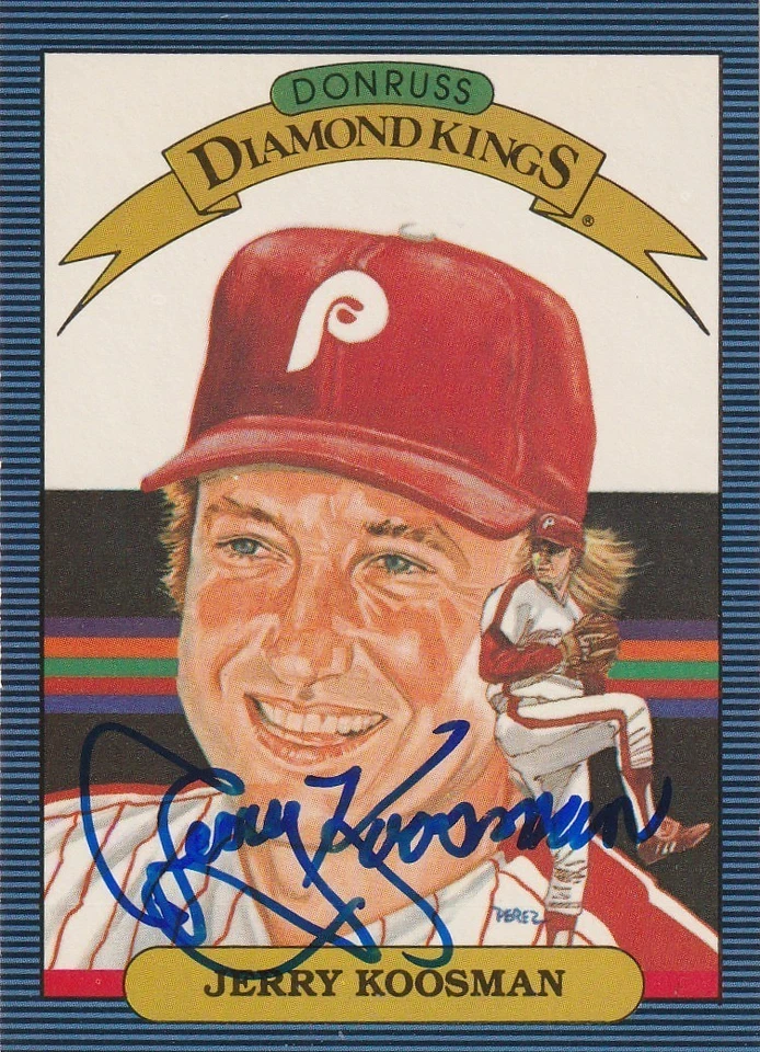 JERRY KOOSMAN PHILADELPHIA PHILLIES SIGNED 1986 DONRUSS DIAMOND KING CARD #23 - Image 1 of 1