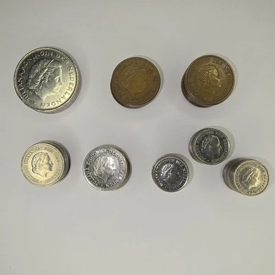 1960-1980 Juliana Koningin der Nederlanden 5/10/25 centavos / $1/$21/2 monedas  Foto 1 de 4