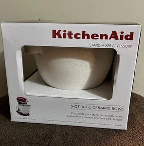 Kitchenaid 5 Quart Ceramic Bowl Speckled Stone For Tilt Head Mixer KSM2CB5PSS - Picture 1 of 1