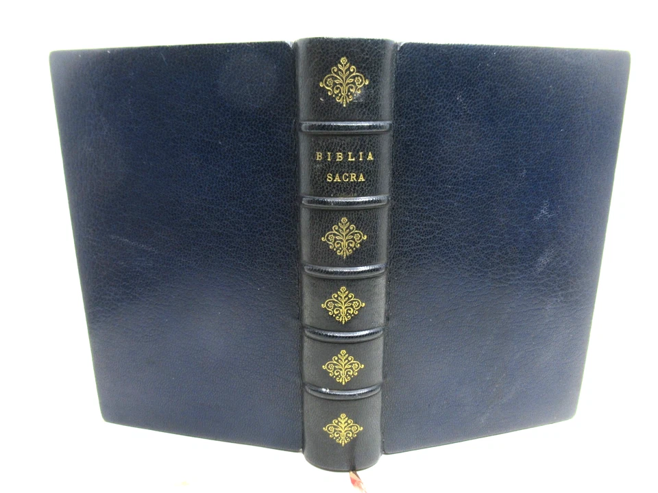 SIXTE V & CLEMENT VIII BIBLIA SACRA 1859 Titre gravé Belle Relure TESTAMENTS - Photo 1/4
